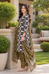 Black & White Cotton Blend Printed Ready to Wear Patiala Salwar Suit