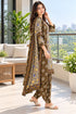 Beige Cotton Blend Printed Ready to Wear Patiala Salwar Suit