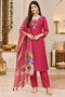 Rajnandini-Women's-Mul-Chanderi-with-Inner-Resham-Thread-Embroidered-Straight-Kurta-&-Pant-With-Dupatta-ST326PN0826