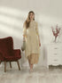 Off-White And Yellow Pure Cambric Cotton Jaipuri Printed Kurti