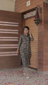 Black & Beige Rayon Jaipuri Printed Kurta With Pant