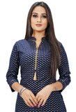 Navy Blue Pure Cotton Jaipuri Printed Kurti