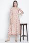 Off-White  Pure Cambric Cotton  Printed Kurti