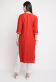 Rayon Viscous Embroidered Kurti