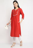 Rayon Viscous Embroidered Kurti