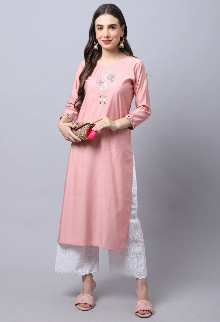 Muslin Embroidered Kurti