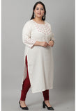 Pure Cambric Cotton Embroidered Kurti