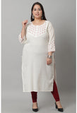 Pure Cambric Cotton Embroidered Kurti