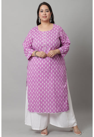 Pure Cambric Cotton Jaipuri Printed Kurti