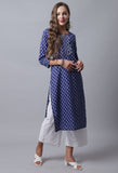 Pure Cotton with Zari Weaving Jaipuri Printed Kurti