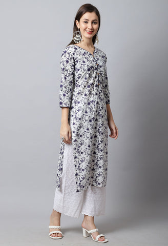 Pure Cambric Cotton Jaipuri Printed Kurti