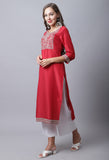 Cotton Silk Heavy Embroidery Kurti