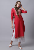 Cotton Silk Heavy Embroidery Kurti