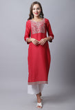 Cotton Silk Heavy Embroidery Kurti