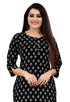 Black And White Pure Cotton Jaipuri Printed Kurti