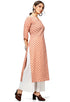 Beige Cotton Jaipuri Printed Kurti - Rajnandini