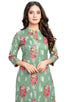 Sage Green Pure Cotton Jaipuri Printed Kurti