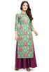 Sage Green Pure Cotton Jaipuri Printed Kurti