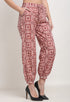 Pink & Maroon Pure Cotton Geometric Opaque Harem Pant