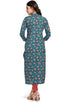Blue Pure Cambric Cotton Jaipuri Printed Kurti