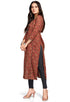 Maroon Pure Cambric Cotton Jaipuri Printed Kurti