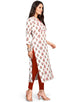 White Pure Cambric Cotton Jaipuri Printed Kurti