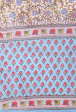 Blue Pure Cambric Cotton Printed Kurta Set With Dupatta