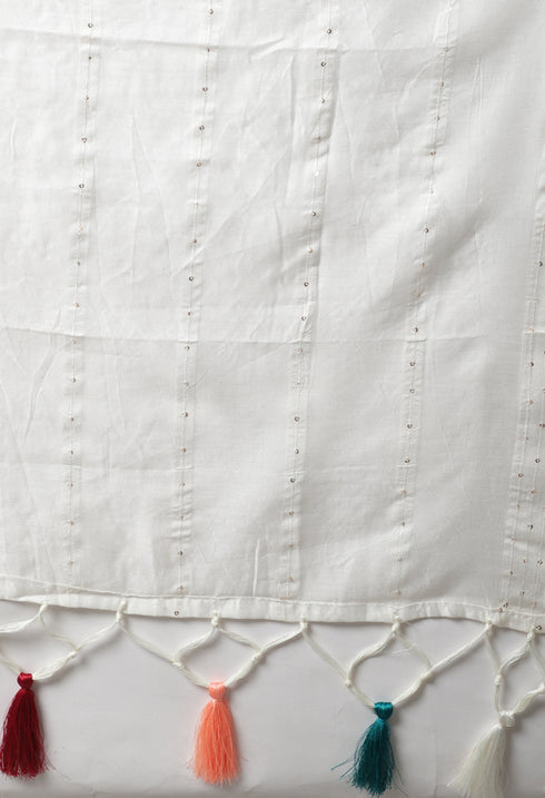 Pure Cotton Hand Work Kurta Set With Dupatta