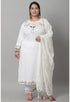 Pure Cotton Hand Work Kurta Set With Dupatta