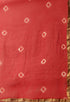 Red Banarasi silk Printed Unstitched Salwar Suit Material