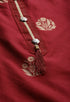 Maroon Heavy Silk Banarasi Embellished Unstitched Salwar Suit Material