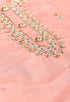 Pink Chanderi Silk Embellished Unstitched Salwar Suit Material