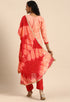 Peach Glass Cotton Embroidered Unstitched Salwar Suit Material
