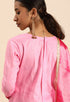 Pink Glass Cotton Embroidered Unstitched Salwar Suit Material