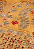 Orange Glass Cotton Embroidered Unstitched Salwar Suit Material