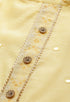 Yellow chanderi silk Embroidered Unstitched Salwar Suit Material