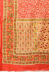 White And Orange Pure Jaipuri Cambric Cotton Printed Unstitched Salwar Suit Material