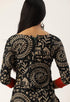 Black And Beige Pure Jaipuri Cambric Cotton Printed Unstitched Salwar Suit Material