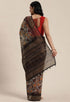 Grey Cotton Silk Kalamkari Printed Traditional Saree