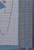 Blue Linen Cotton Printed Traditional Saree