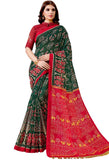 Green Cotton Silk Printed Traditional Saree