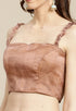 Peach Organza Digital Floral Printed Traditional  Saree