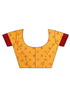 Yellow & Red Jute Silk Embellished Embellished Traditional Saree