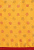 Yellow & Red Jute Silk Embellished Embellished Traditional Saree