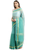 Green kota Doria Cotton Plain Traditional Saree
