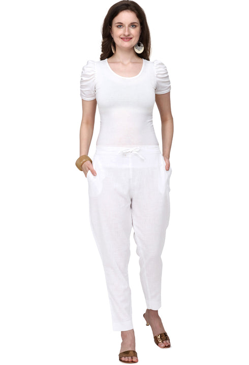 Slub Cotton Regular Fit Trouser Pant