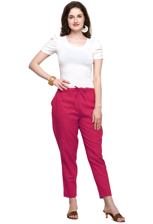 Slub Cotton Regular Fit Trouser Pant