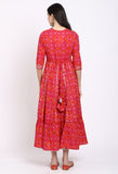 Pink Pure Cambric Cotton Embroidered Kurti