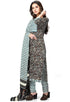 Multicolor Pure Cambric Cotton Jaipuri Printed Kurta Set With Dupatta
