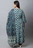 Pure Cambric Cotton Printed Plus Size Kurta Set With Dupatta